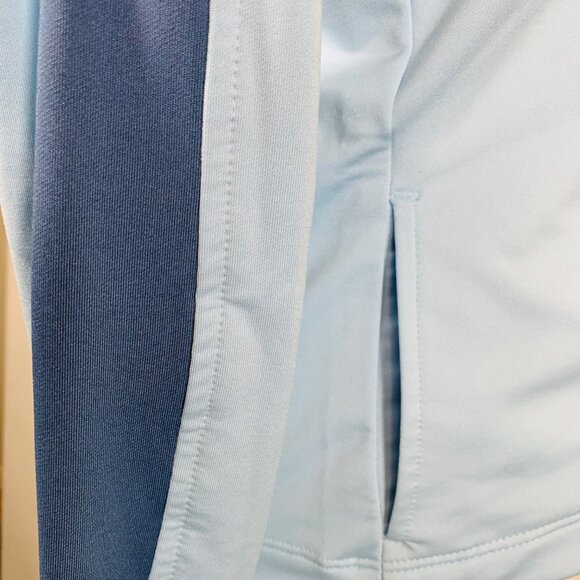 Danskin Retro Style Tape Stripes Track Jacket Size S Blue Activewear Casual Gym - Picture 15 of 16